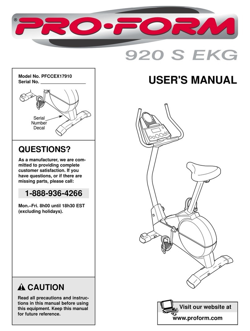 Pro-Form PFCCEX17910 User manual