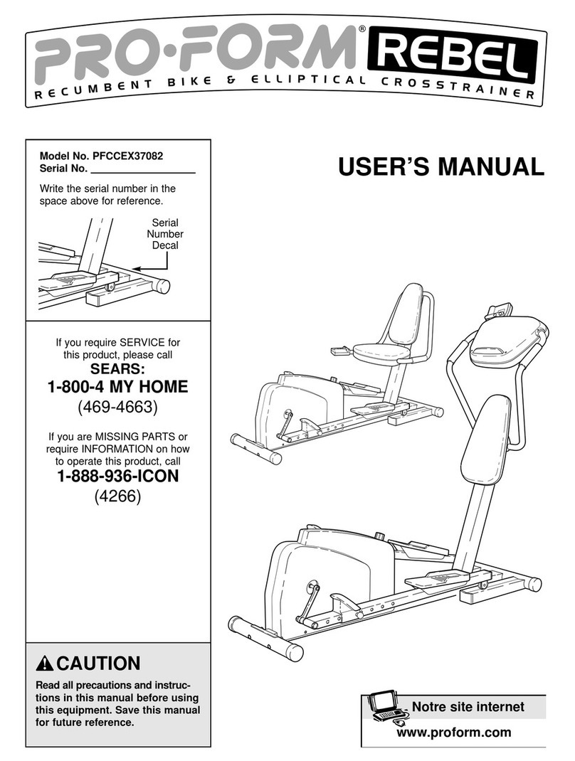 Pro-Form REBEL PFCCEX37082 User manual