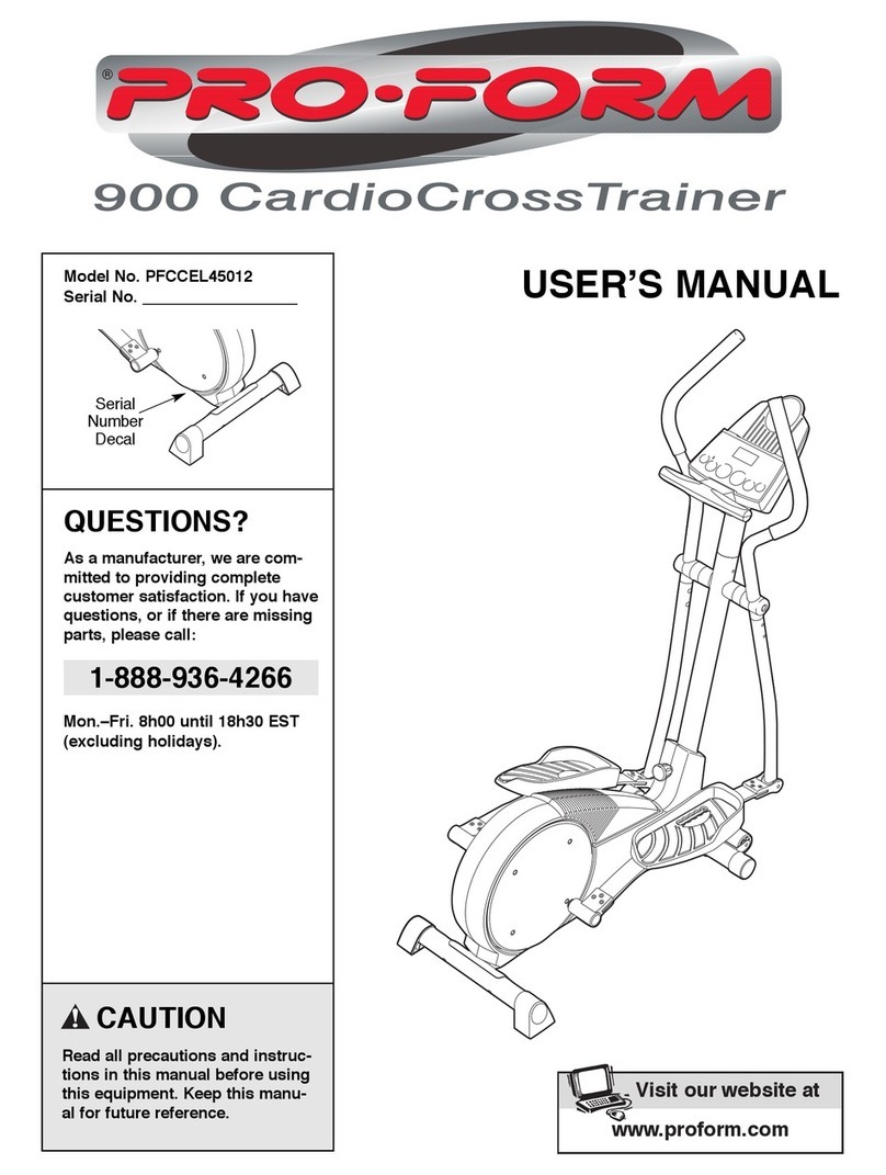 Pro-Form PFCCEL45012 User manual