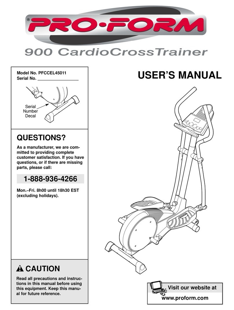 Pro-Form PFCCEL45011 User manual Pro-Form PFCCEL45011 User manual