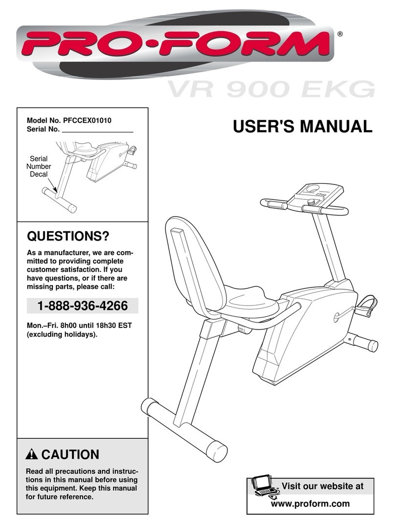 Pro-Form PFCCEX01010 User manual