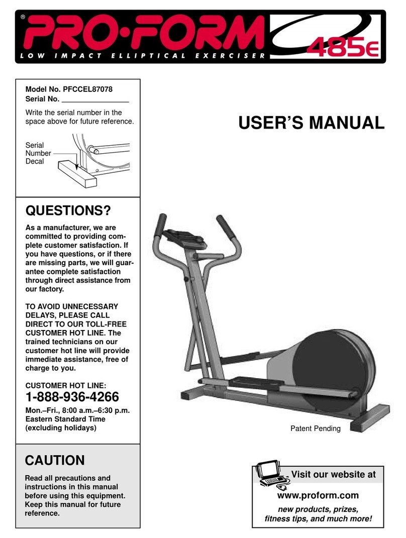 Pro-Form PFCCEL87078 user manual