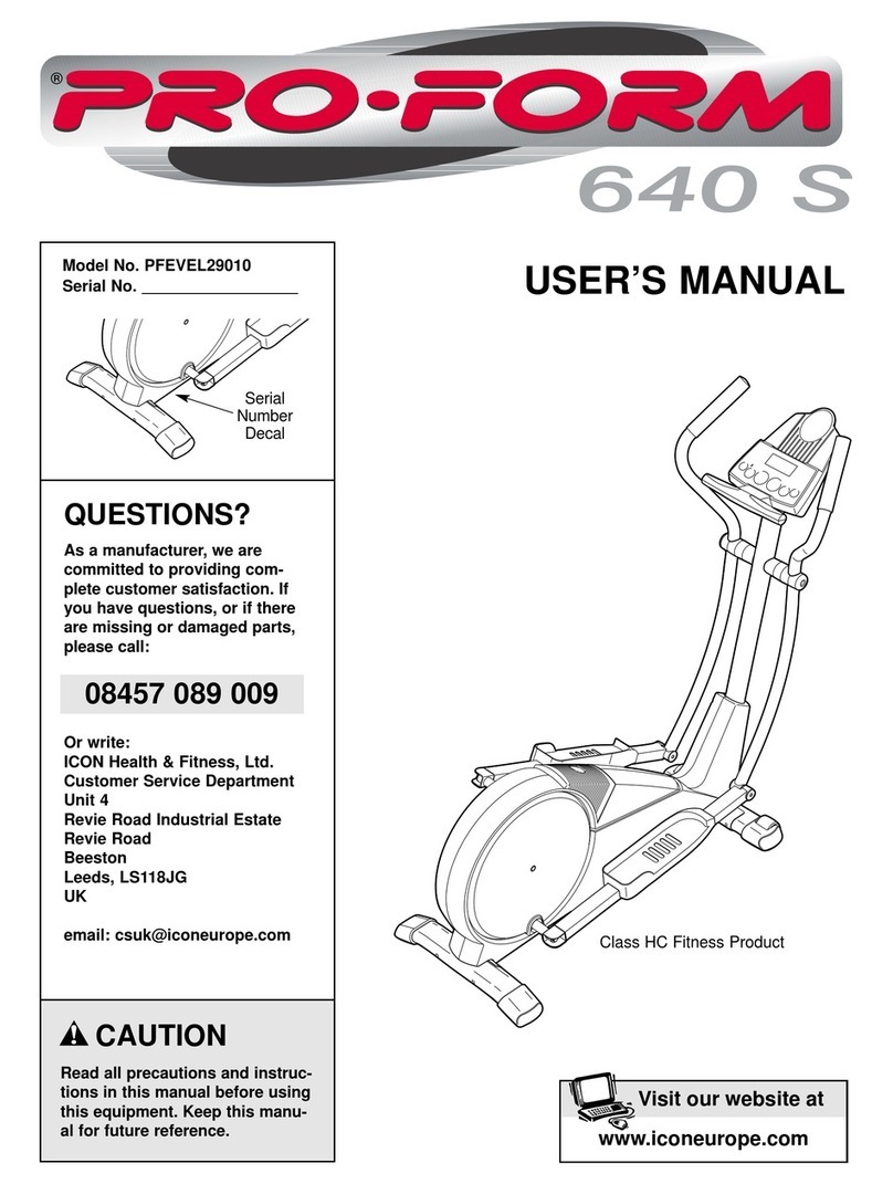 Pro-Form PFEVEL29010 User manual