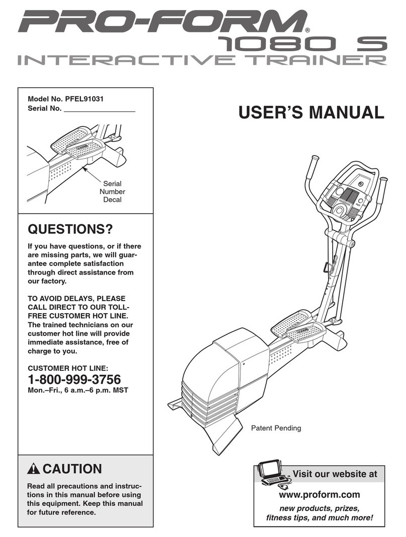Pro-Form PFEL91031 User manual