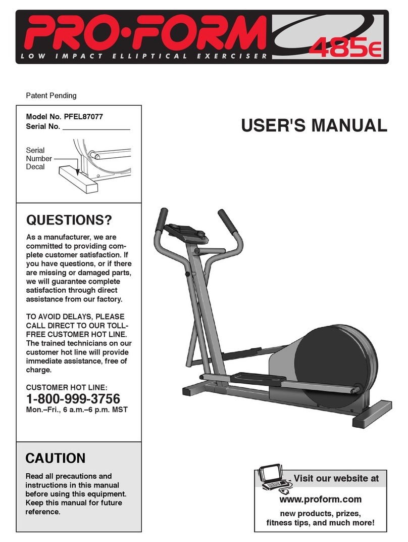 Pro-Form PFEL87077 User manual Pro-Form PFEL87077 User manual