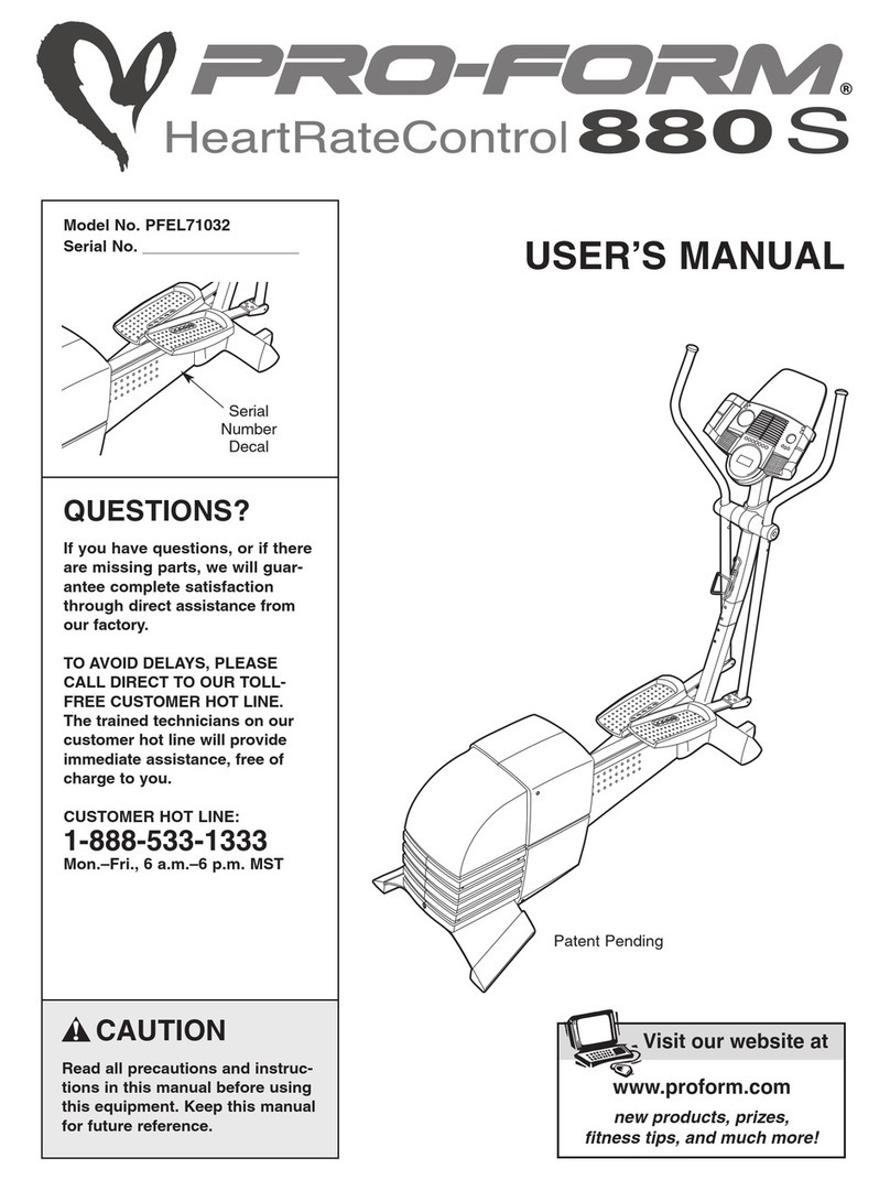 Pro-Form PFEL71032 User manual Pro-Form PFEL71032 User manual