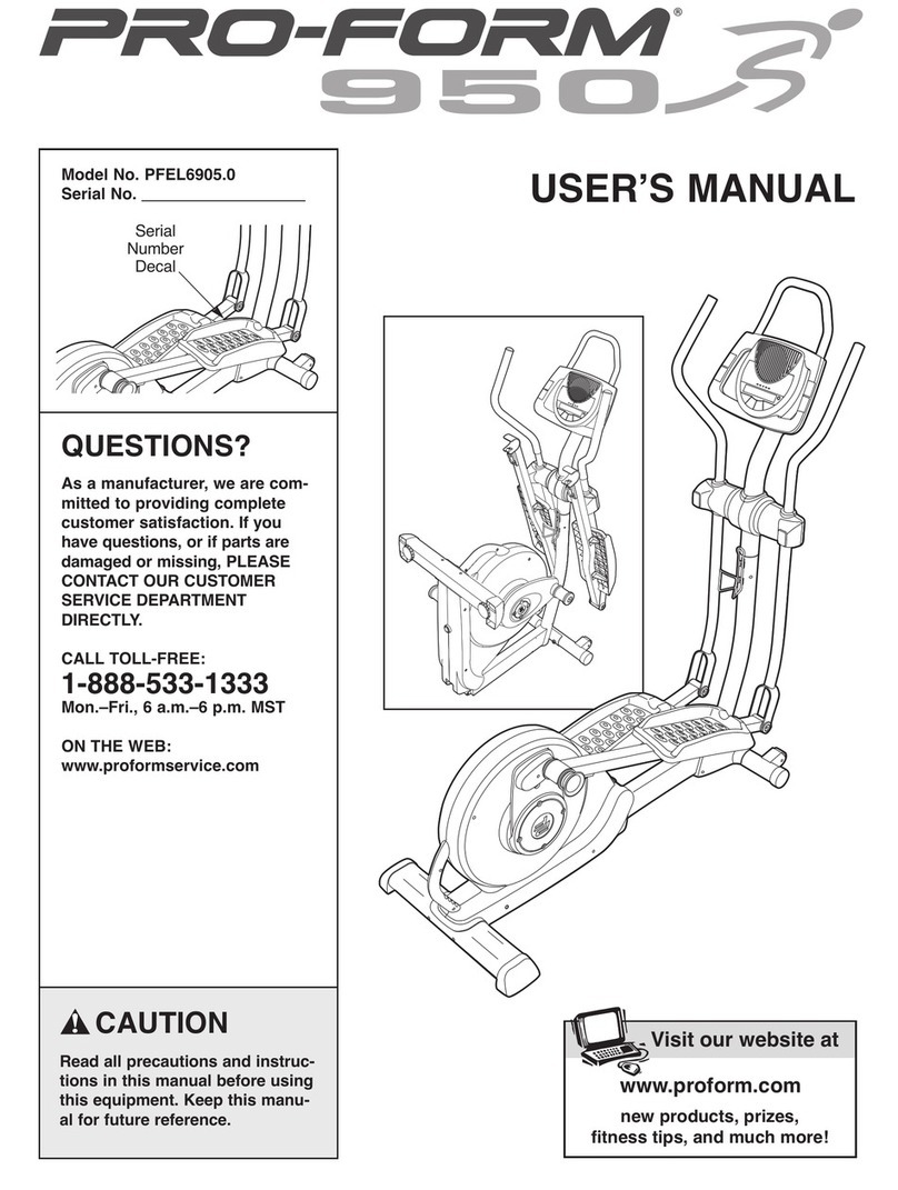 Pro-Form PFEL6905.0 User manual