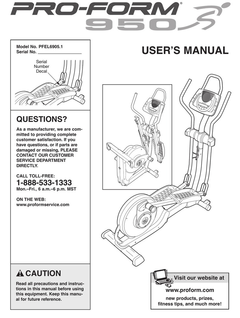 Pro-Form PFEL6905.1 User manual