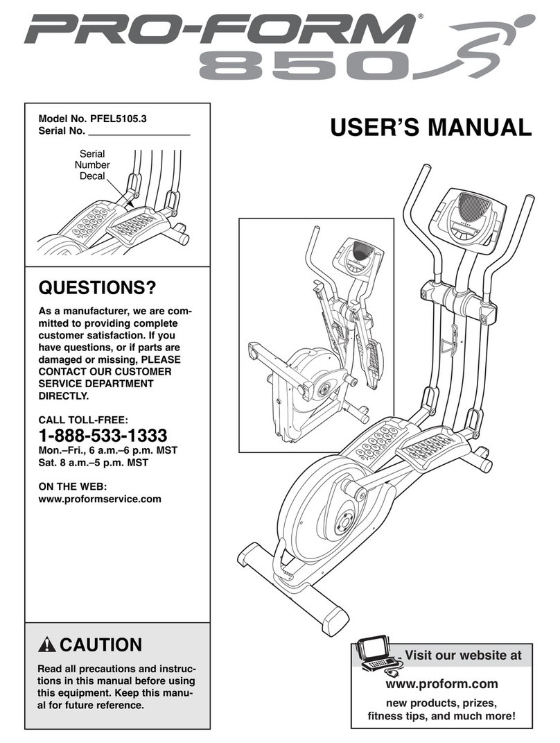 Pro-Form PFEL5105.3 User manual