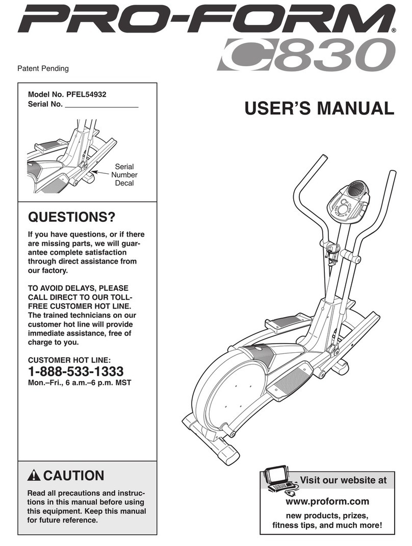 Pro-Form PFEL54932 User manual