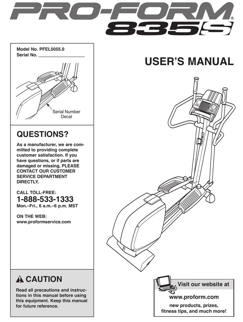 Pro-Form PFEL5055 User manual