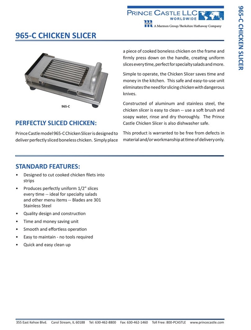 Prince Castle Chicken Slicer 965-B Specifications