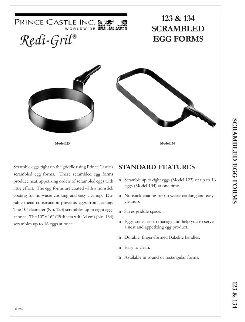 Prince Castle Redi-Gril 123 Specifications