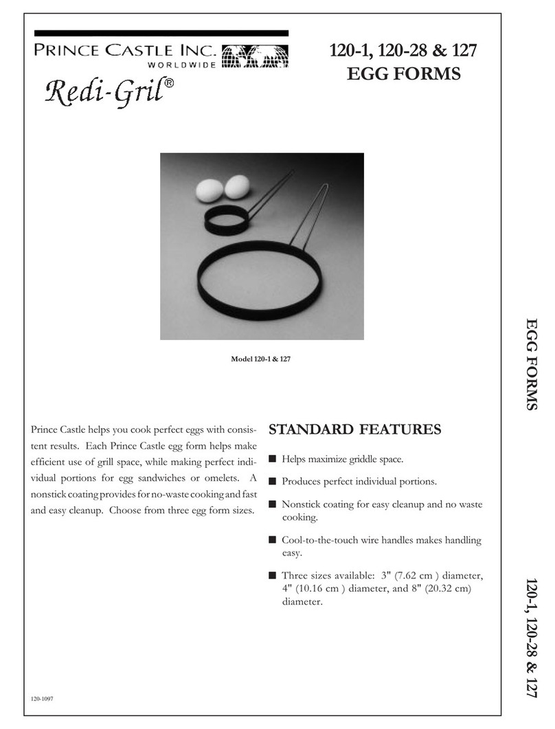 Prince Castle Egg Forms 120-1 product manual