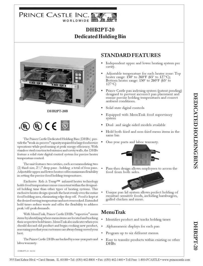 Prince Castle DHB2PT-20B User manual