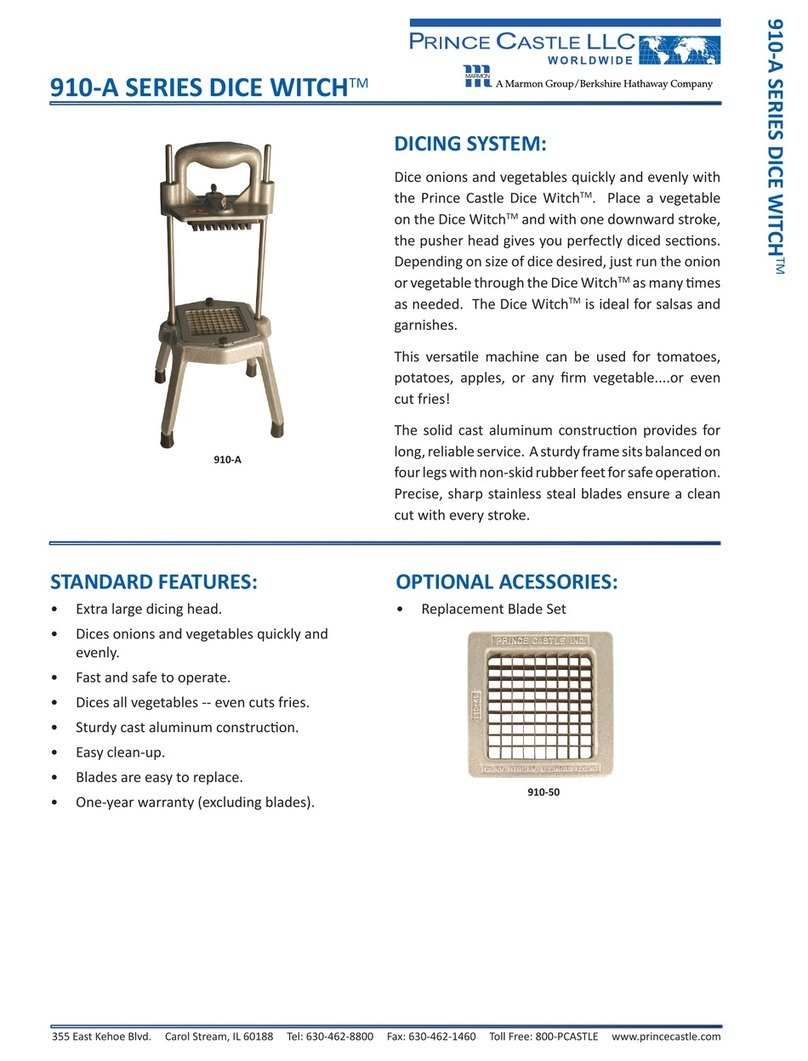 Prince Castle Dice Witch 910-A Series Specifications