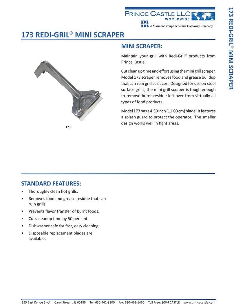 Prince Castle Redi-Grill Scapers 161 Specifications