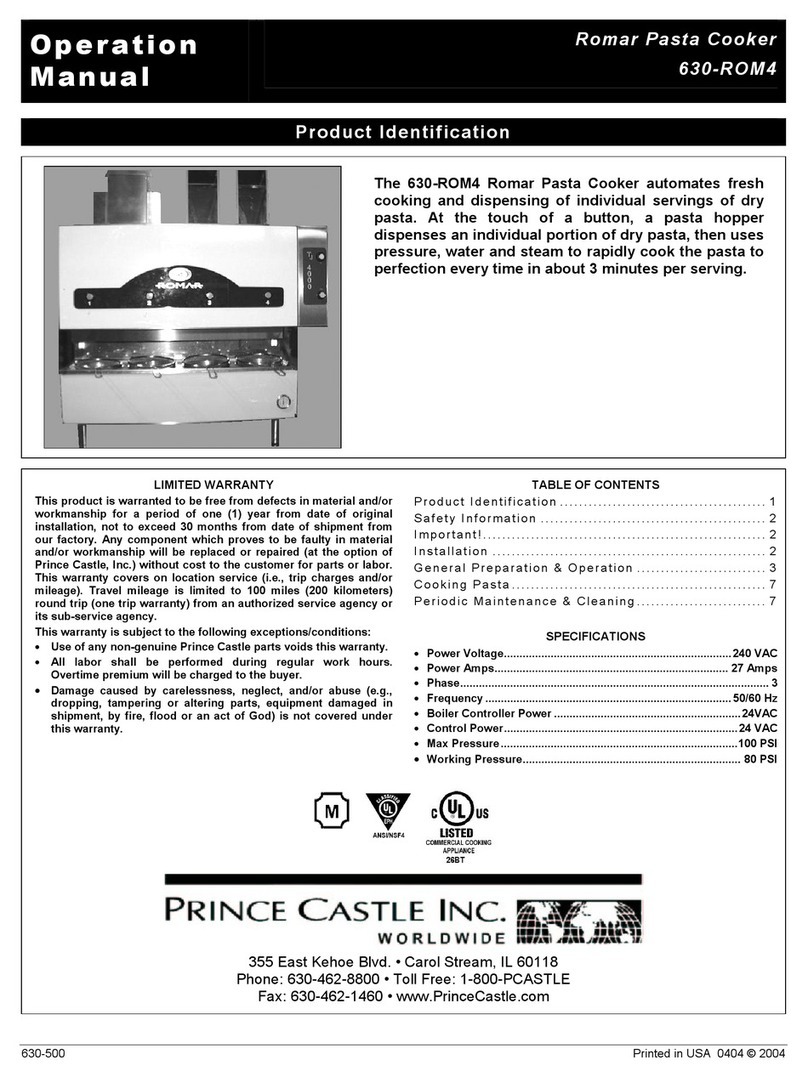 Prince Castle 630-ROM4 User manual