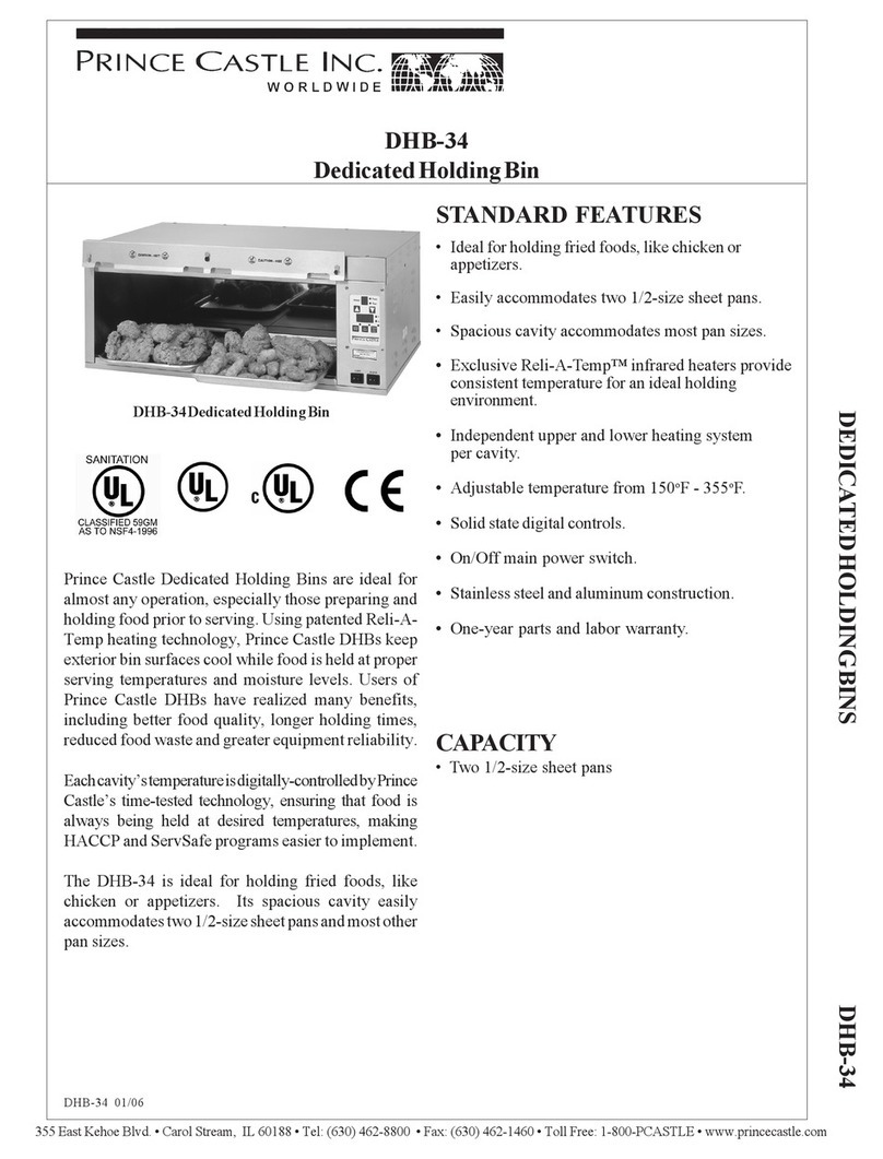Prince Castle DHB-34 User manual