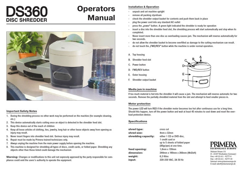 Primera DS360 Operator's manual