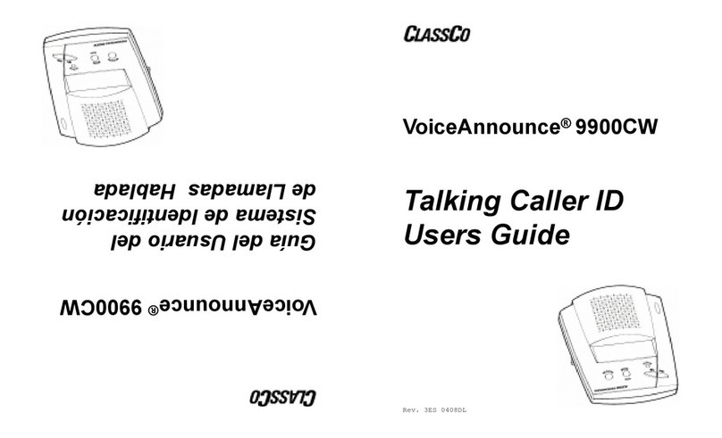 ClassCo VoiceAnnounce 9900CW user guide