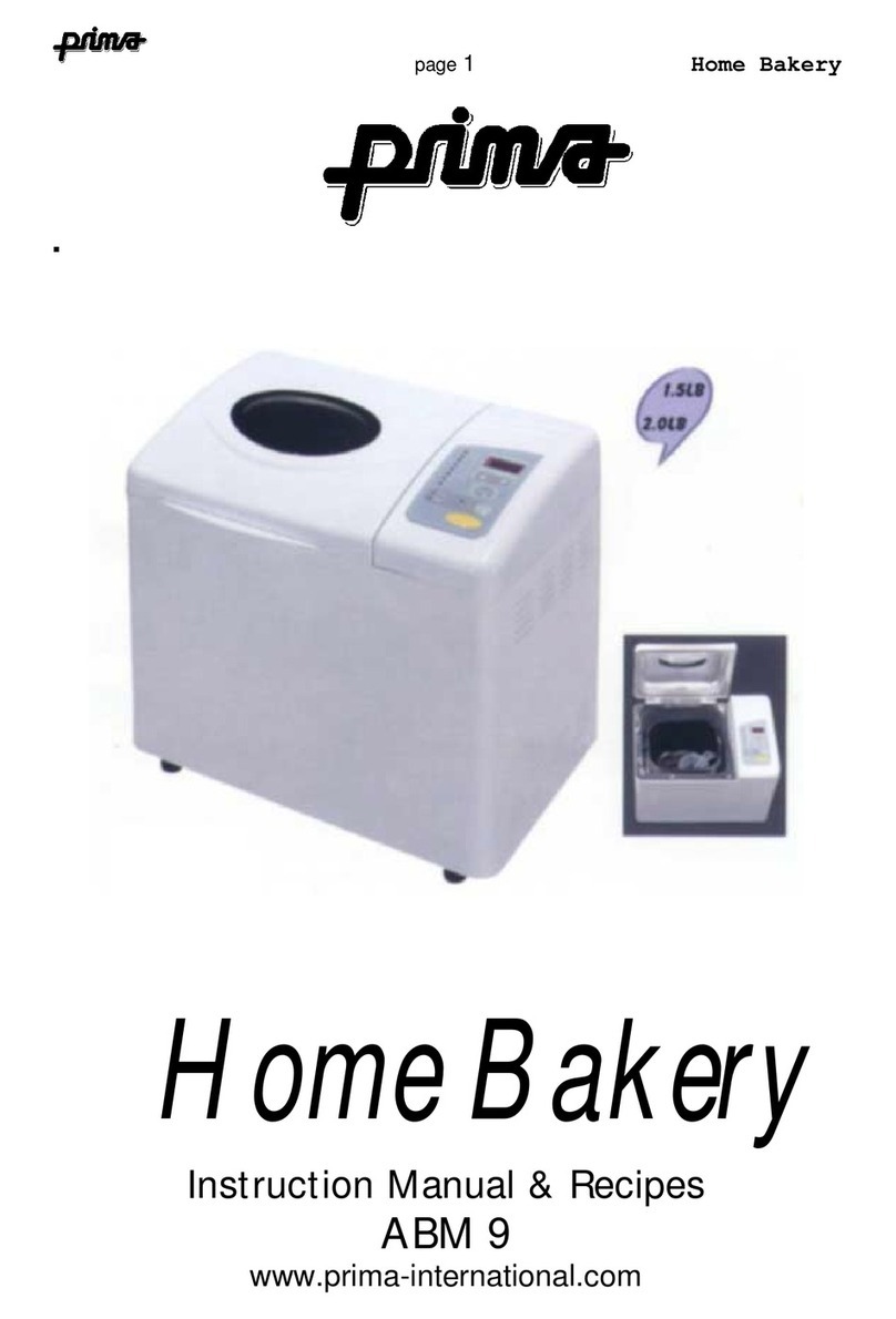 Prima Home Bakery ABM 9 instruction manual