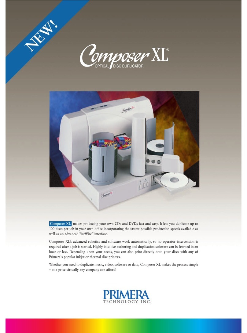 Primera Optical Disc Duplicator Composer XL User manual