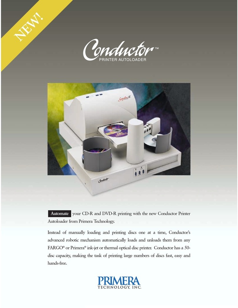 Primera Conductor Conductor Printer Specification sheet