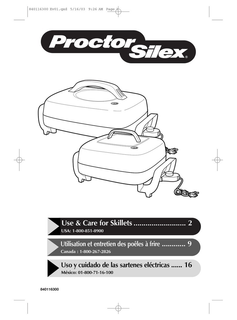 Proctor-Silex Electric Skillet 840116300 use & care
