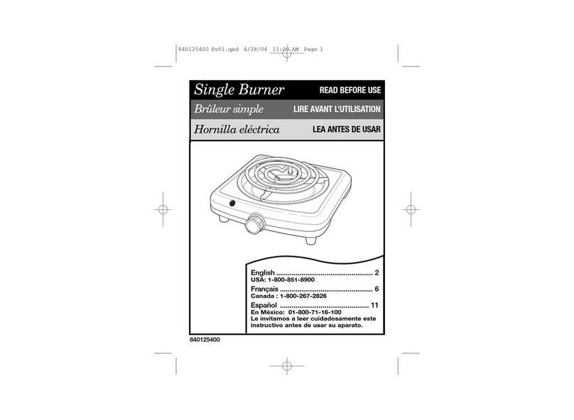 Proctor-Silex 840125400 Use & care guide