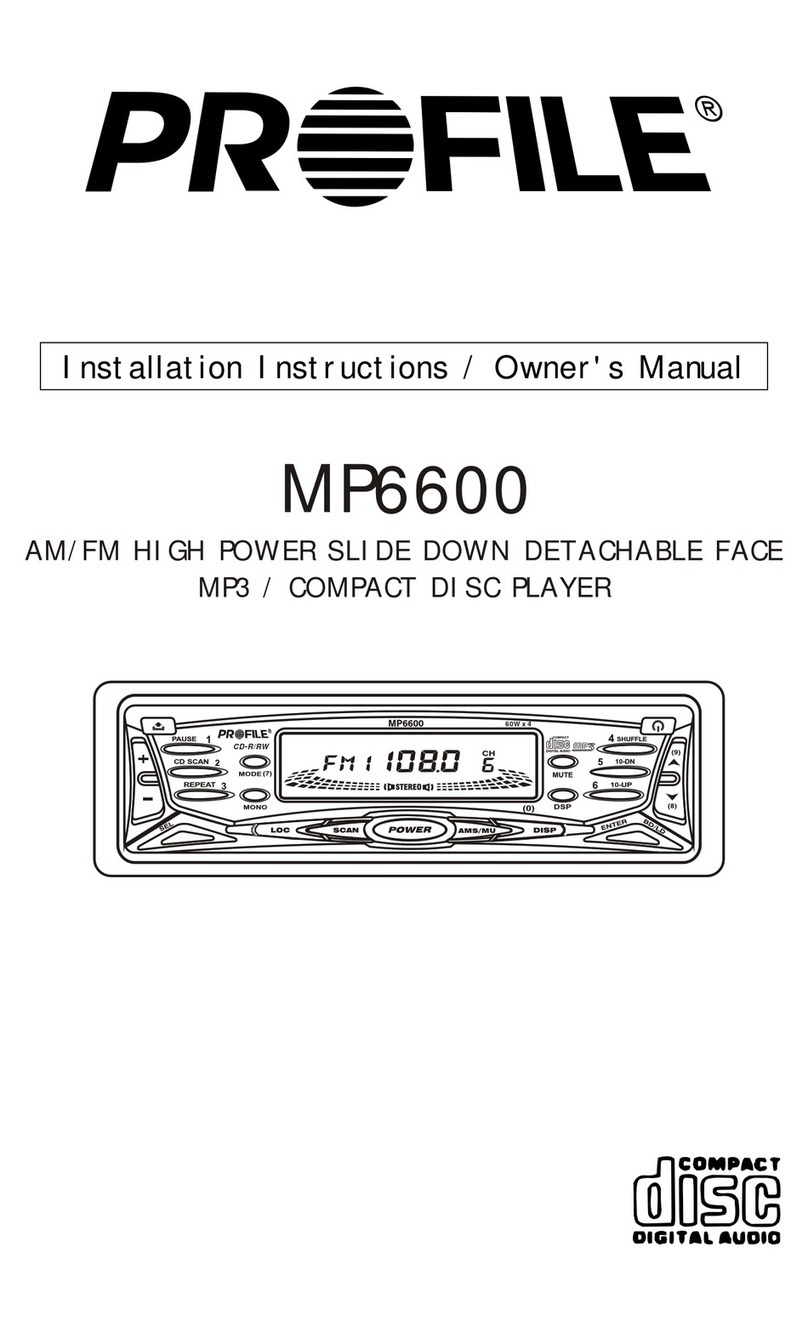 Profile MP6600 Installation instructions & owner's manual