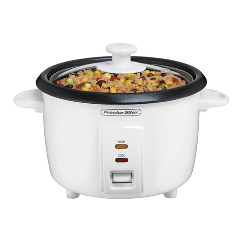 Proctor-Silex Rice Cooker And Steamer instructions