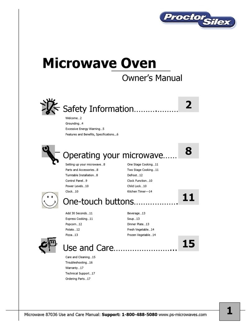 Proctor-Silex 87036 User manual