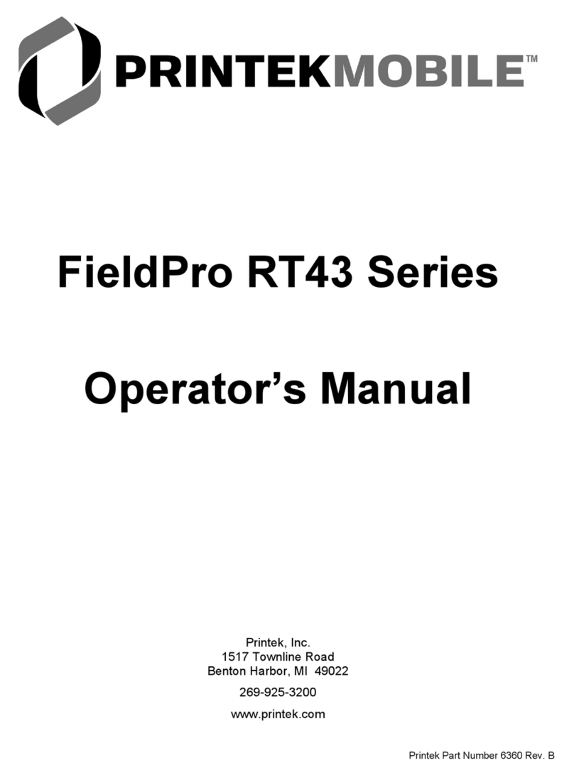 Printekmobile FieldPro RT43 Series User manual