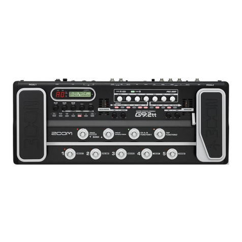 Zoom Guitar Effects Console G9.2tt2q User manual