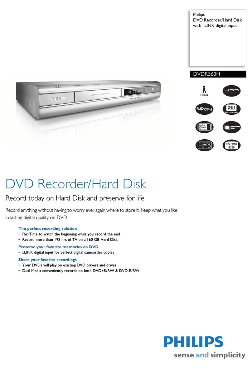 Philips DVDR560H User manual