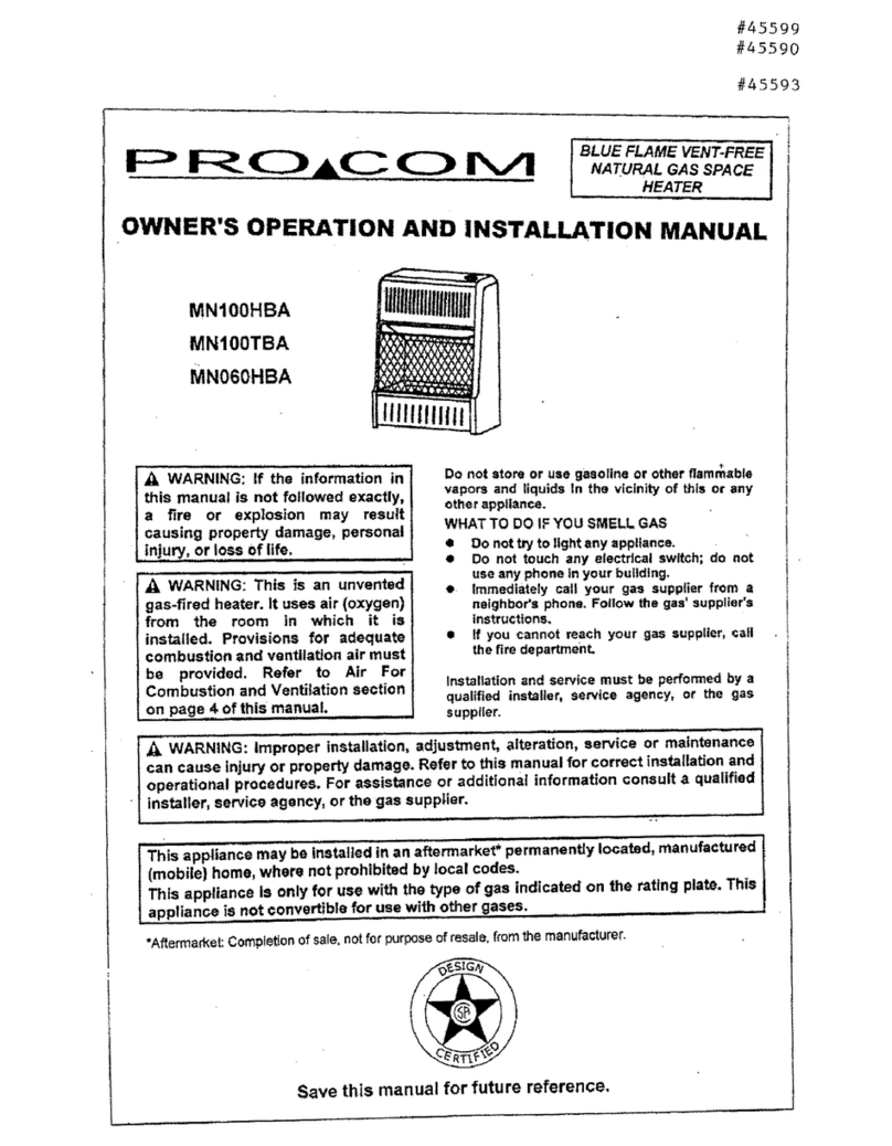 Procom MN060HBA Owner's operation & installation manual