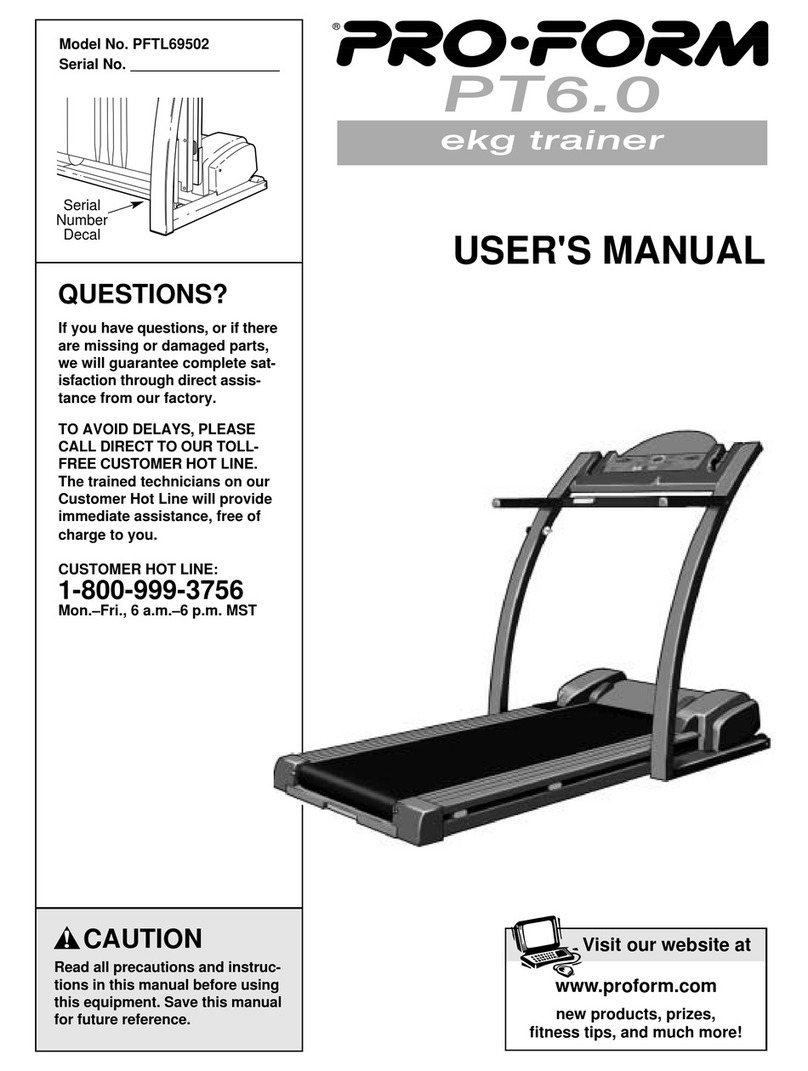 Pro-Form PFTL69502 User manual