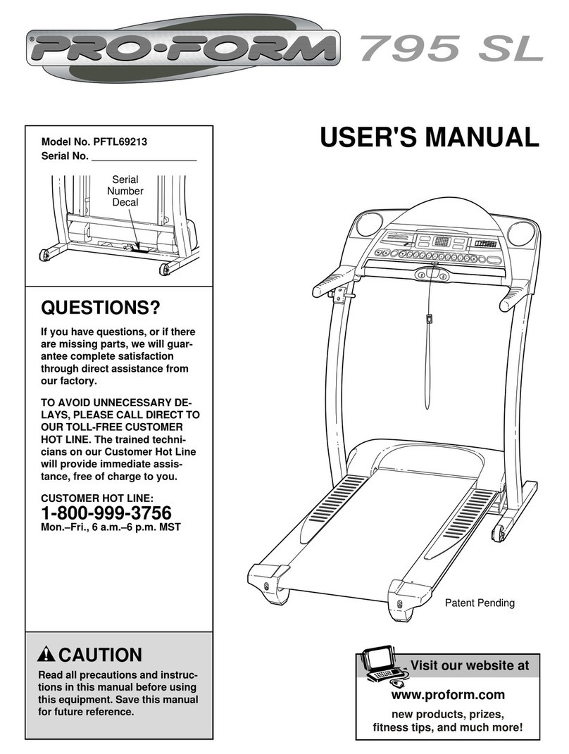 Pro-Form PFTL69213 User manual