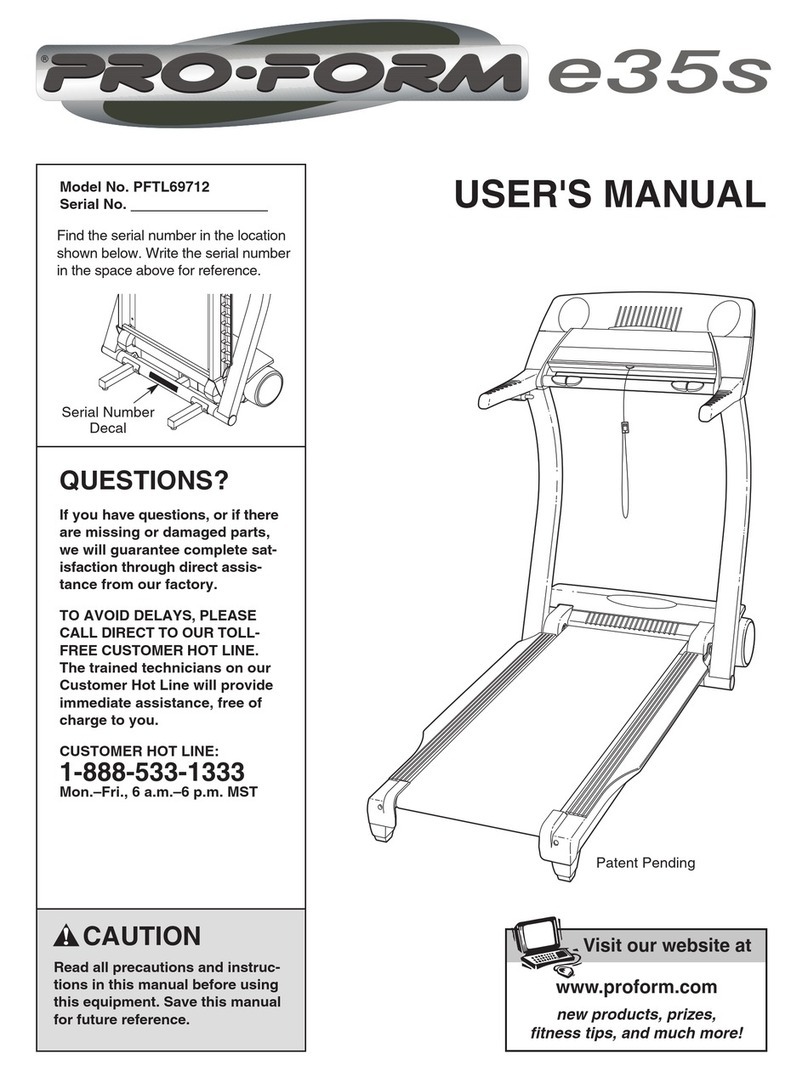 Pro-Form PFTL69712 User manual
