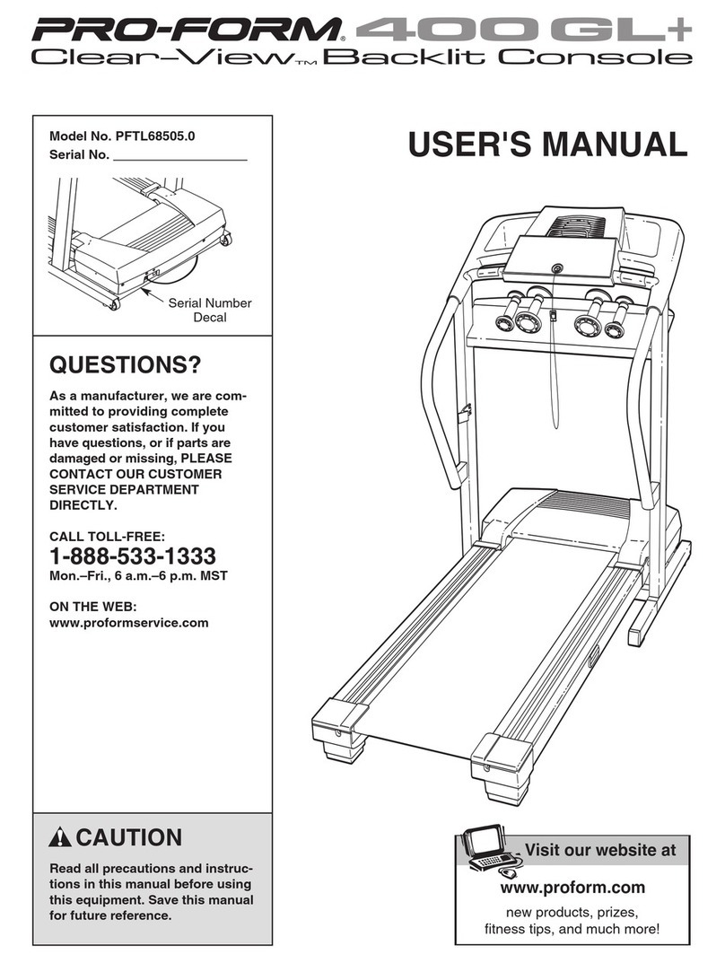 Pro-Form PFTL68505.0 User manual
