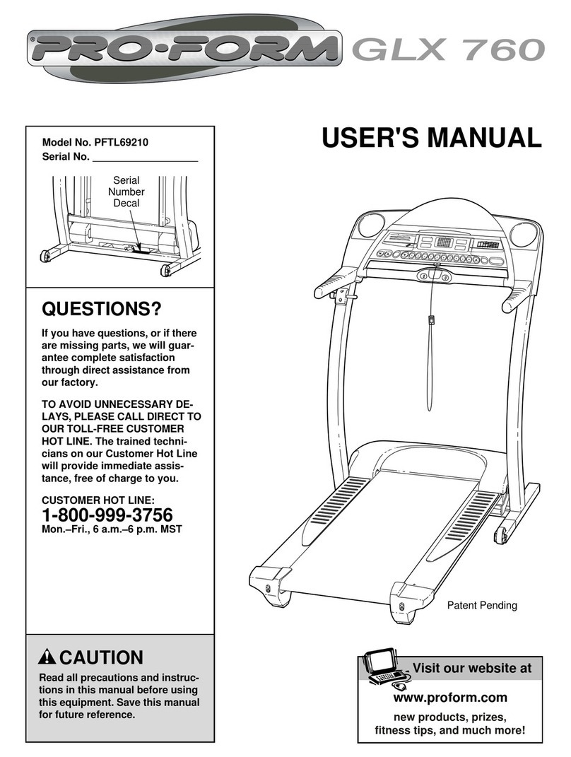 Pro-Form PFTL69210 User manual