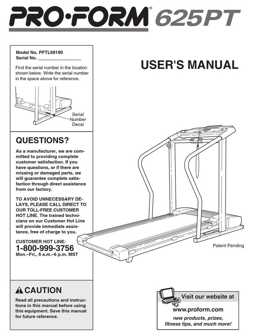 Pro-Form PFTL69190 User manual