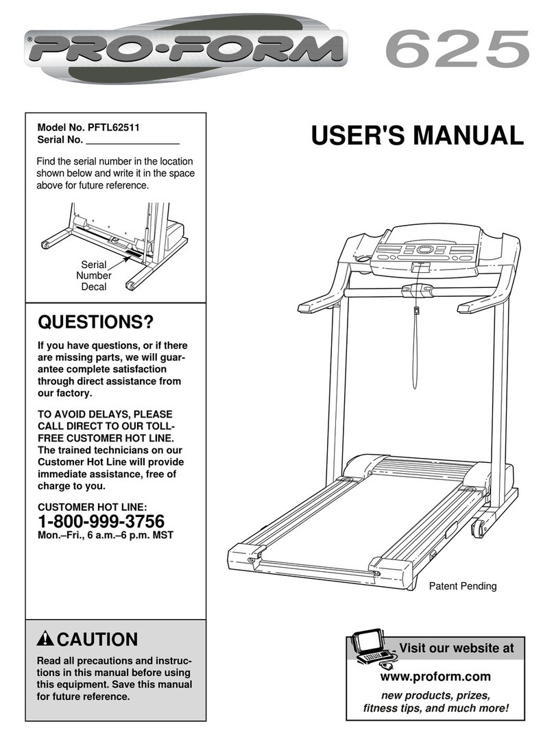 Pro-Form PFTL62511 User manual