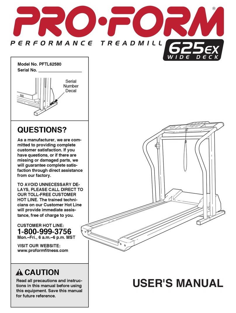 Pro-Form PFTL62580 User manual Pro-Form PFTL62580 User manual