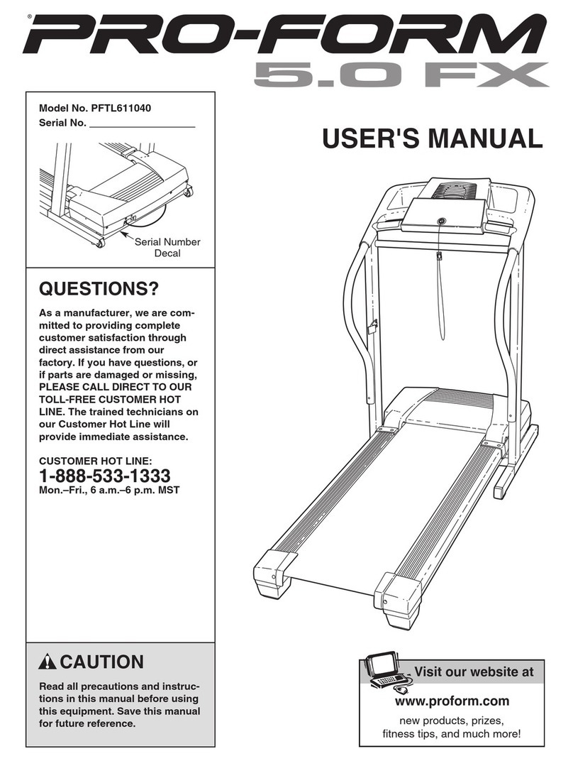 Pro-Form PFTL611040 user manual