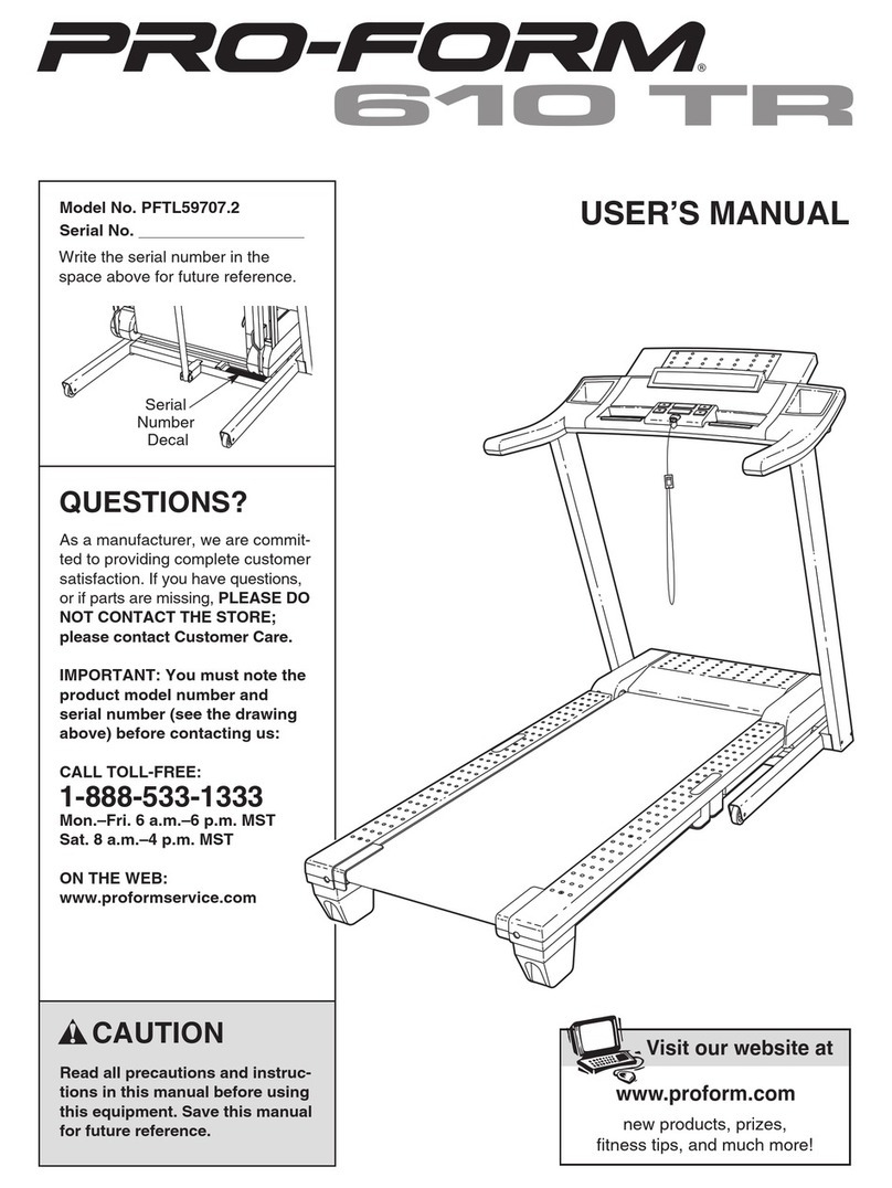 Pro-Form PFTL59707.2 User manual