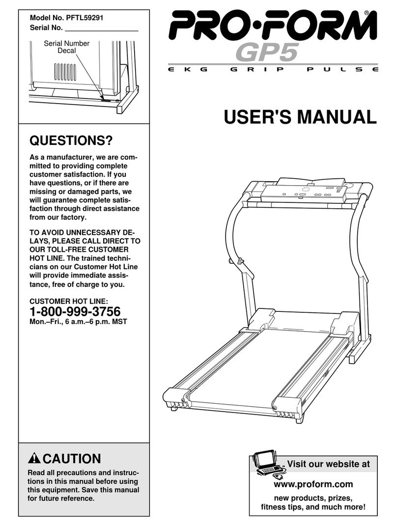 Pro-Form PFTL59291 User manual