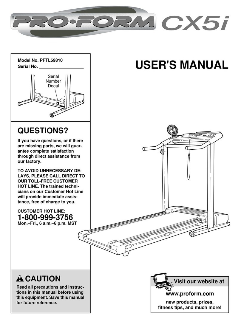 Pro-Form PFTL59810 user manual