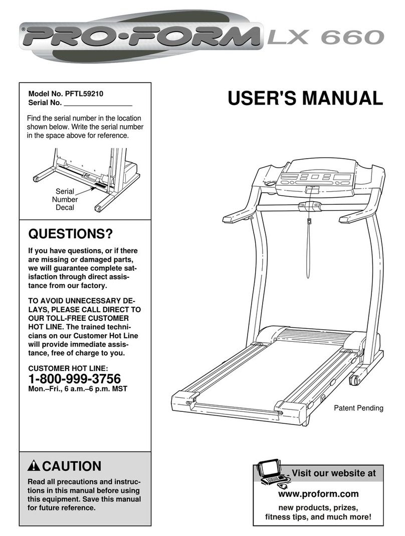 Pro-Form PFTL59210 User manual